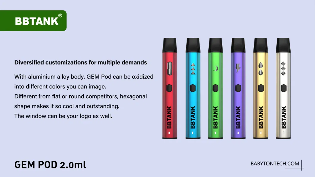 OEM Printing Logo 2 Gram Bbtank Disposable Hhc Oil Vaporizer Pen