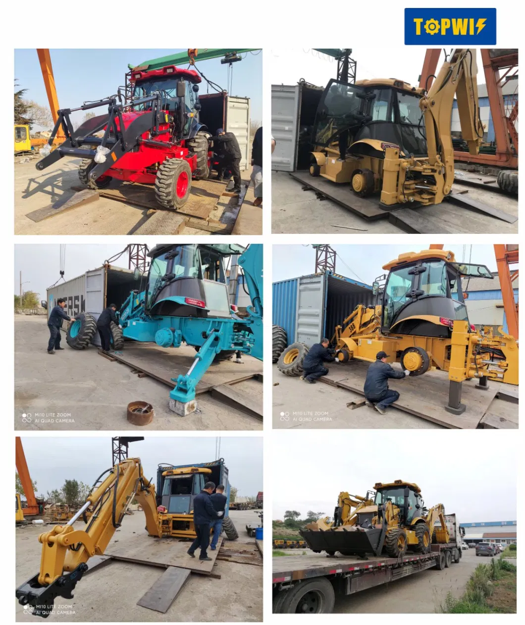 China Manufacture High Quality Free Shipping Cheap Compact Tractor Mini Backhoe Excavator Loader with Loader and Backhoe Kubota Cummins Engine Discount Price