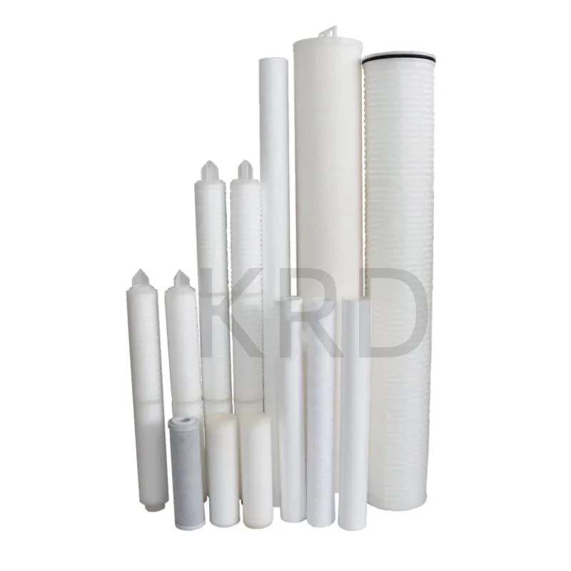 Krd Chinese Manufacturer 20 Inch 1 Micron Pes Micro-Pore Membrane Pleated Filter