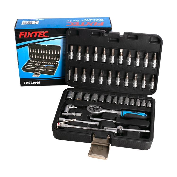 Fixtec Professional Level Folded Socket Set Wrench Car Repair Hand Tool Kit with Factory Price