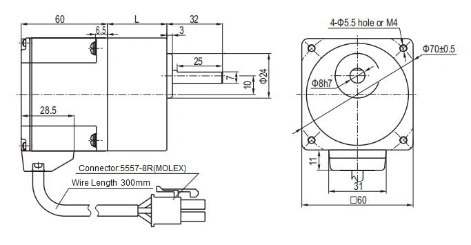 120W-200W 12-24V Turbo Brushless DC Reduction Motor