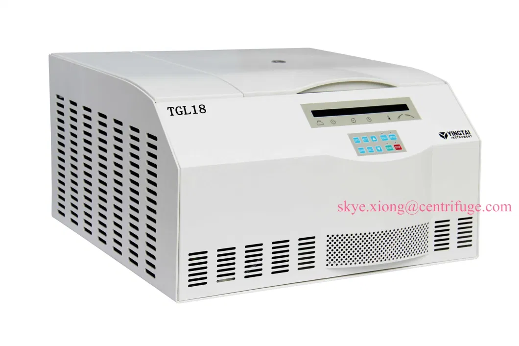 Tgl18 Table Top High Speed Refrigerated Centrifuge 4X800ml Swing out Rotor for Lab