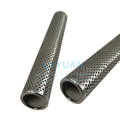 10/20 pulgadas filtro líquido tipo vela sinterizado de 10 micrones DOE cartucho de filtro de metal sinterizado con plástico EPDM/junta de silicona