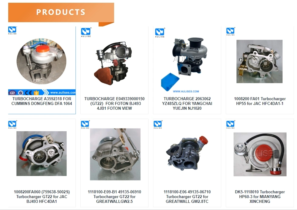 Aulise 1008200fa060 759638-5002s Gt22 493 Hfc4da1 Turbocharger for JAC Truck Engine Parts