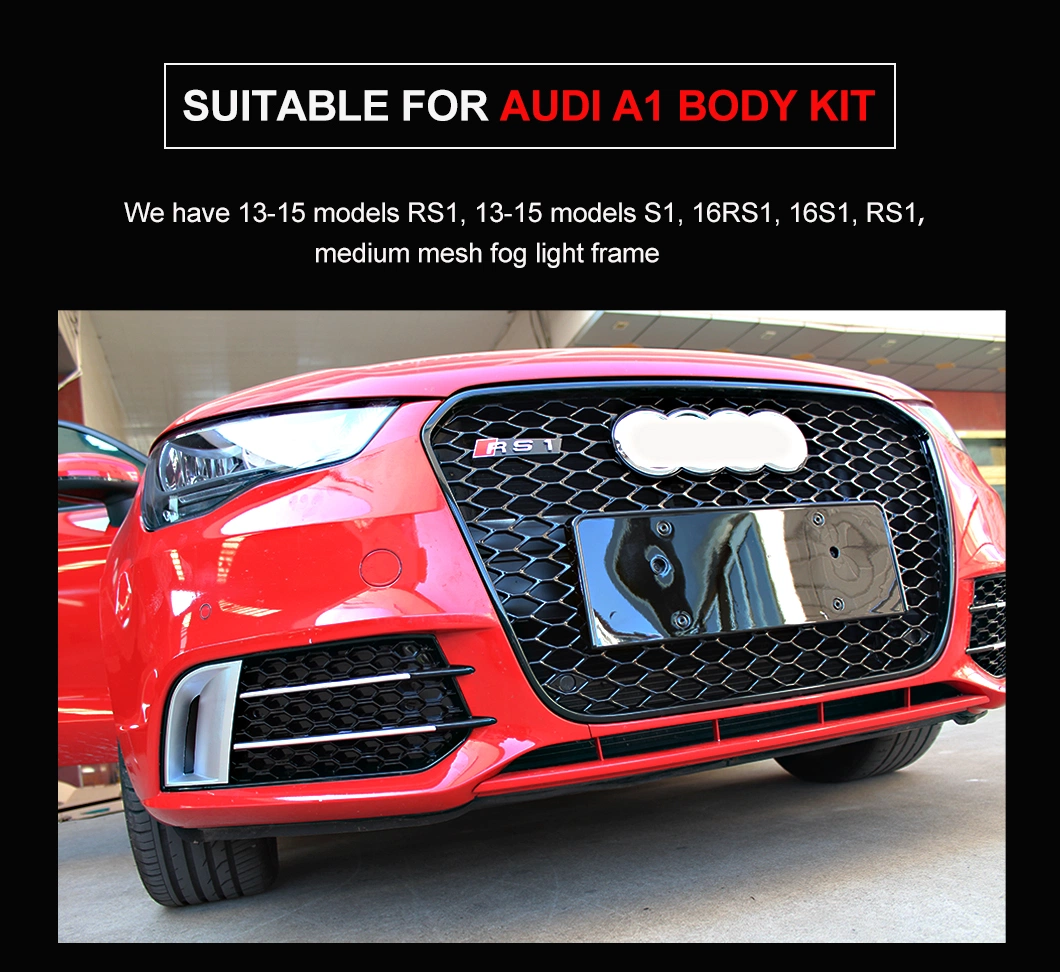 Factory Whole Sale Auto Body Kit Automotive Exterior Parts Accessories Car Front Bumper with Crystal Grille Tuning for Audi A4