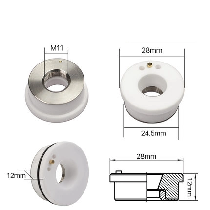 D28/D32 Laser Ceramic Ring for Precitec Laser Nozzle of Laser Cutting Machine Parts Cutter with Head Precitec Raytools