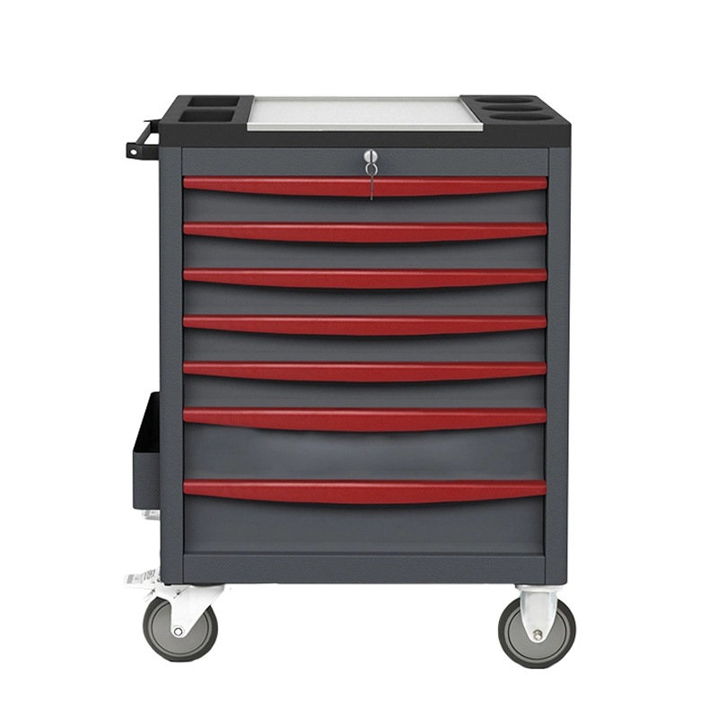 Portable 7 Drawer Tool Chest Lockable Tool Box with Ball Bearing Runners