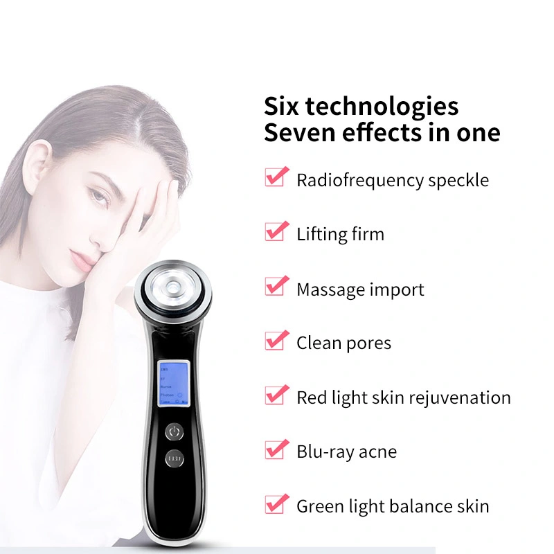 China Factory New Portable Radio Frequency Face Lift Device LED Photon Multifunctional Beauty Salon Equipment