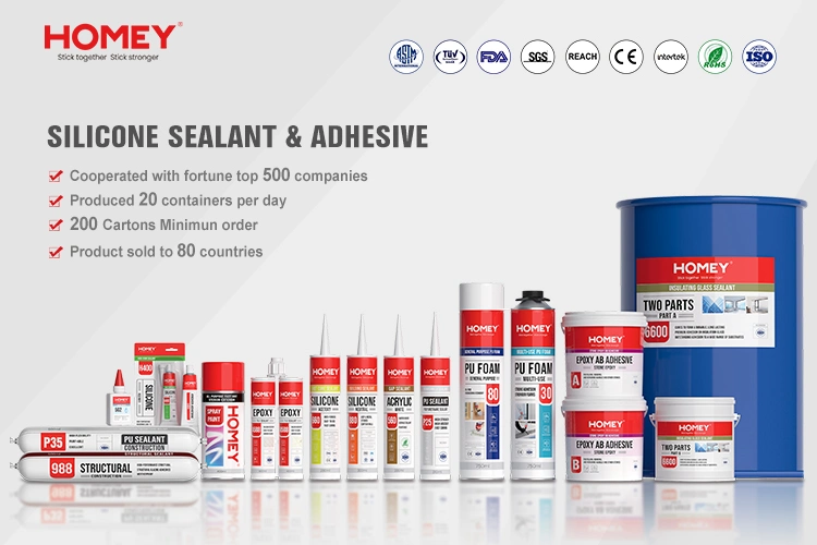 Manufacturer Acetoxy Cure Sealant for Big Panel Glass Silicone Sealant