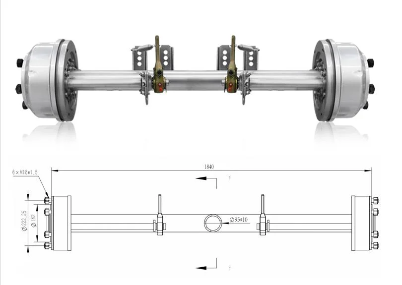 3t 5t 6t 8t 9t Light Agricultural Trailer Axle Hot Sale Trailer Axle Wheel Hub China Manufacturer Trailer Axle