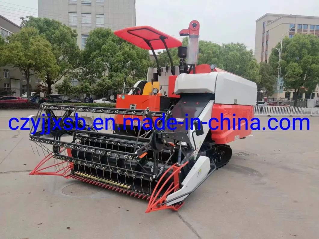 Rice/Wheat/ Corn/ Rapeseed/Soybean Combine Harvester Crawler Rubber Track Type 2.2m Cut Header, Big Power Diesel Engine for Bangladesh