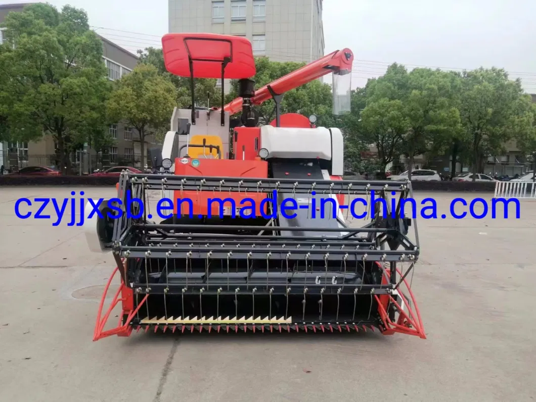 Rice/Wheat/ Corn/ Rapeseed/Soybean Combine Harvester Crawler Rubber Track Type 2.2m Cut Header, Big Power Diesel Engine for Bangladesh