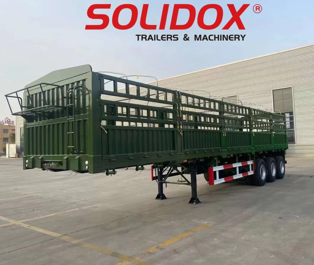 Special Vehicle Manufacturer 5 Axle Heavy Duty 80ton-90ton Fence/Stake Cargo Trailer for HOWO Shacman FAW Foton Tractor Trailer