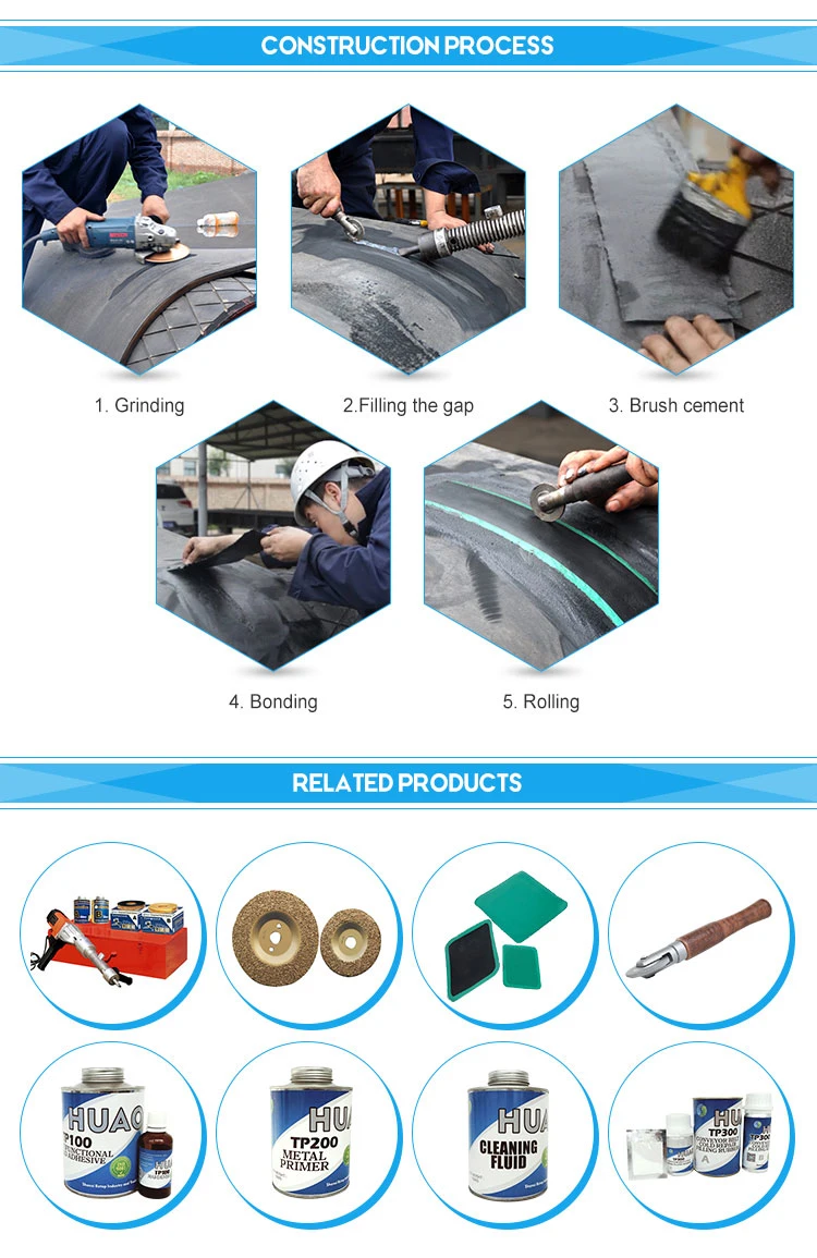 Synthetic Neoprene Self-Adhesive Fabric-Reinforced Repair Conveyor Rubber Strip/Patch