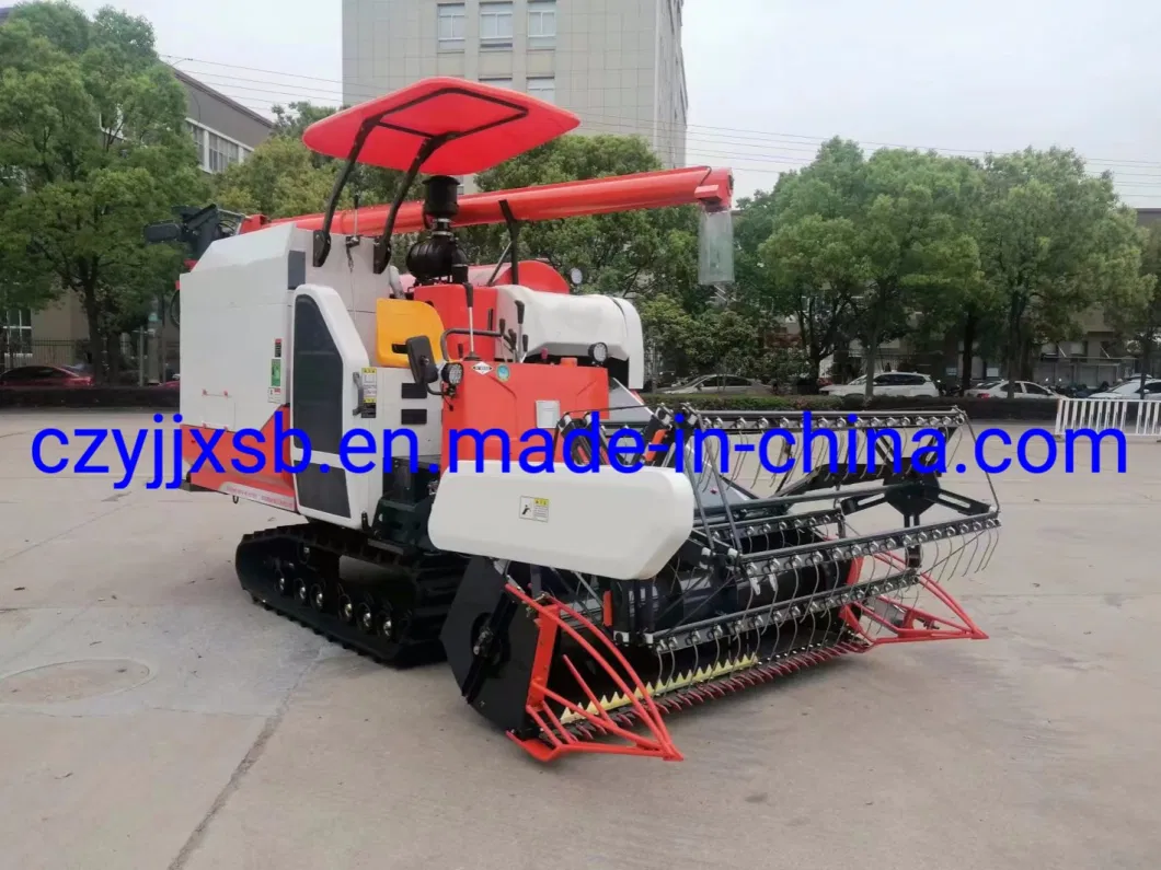 Rice/Wheat/ Corn/ Rapeseed/Soybean Combine Harvester Crawler Rubber Track Type 2.2m Cut Header, Big Power Diesel Engine for Bangladesh