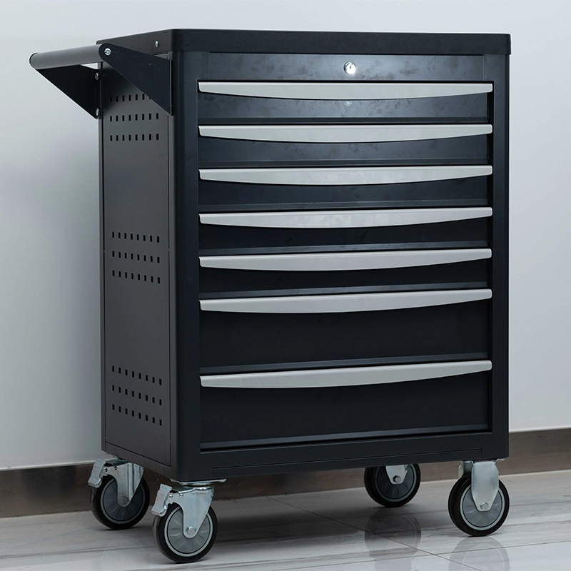 Portable 7 Drawer Tool Chest Lockable Tool Box with Ball Bearing Runners