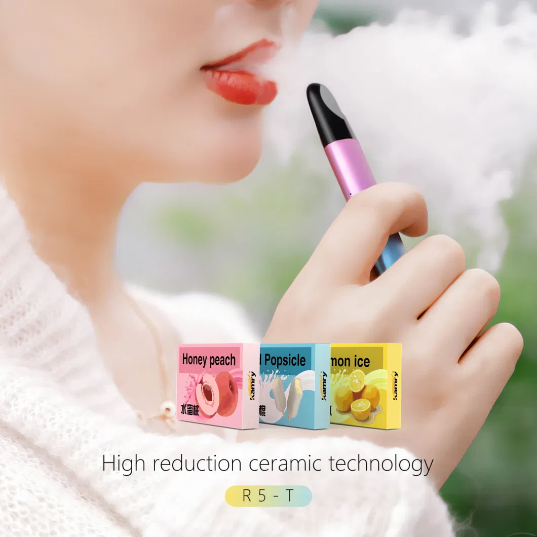 Kamry R5 Pod ODM&OEM Strawberry Watermelon Ice Cartridges 2ml 3% Nic Salt E Cigarette Pop 500 Puffs Plus E Cig