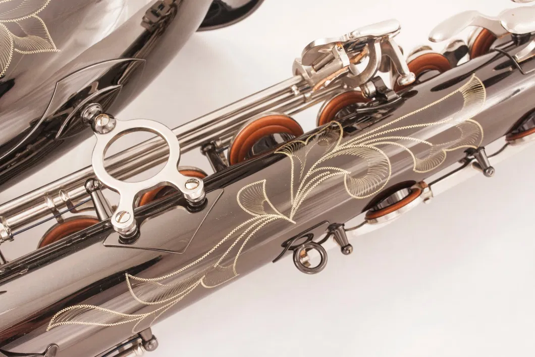 Good Tenor Saxophone Black Nickel Finish Cheap Wholesale Brass Instrument