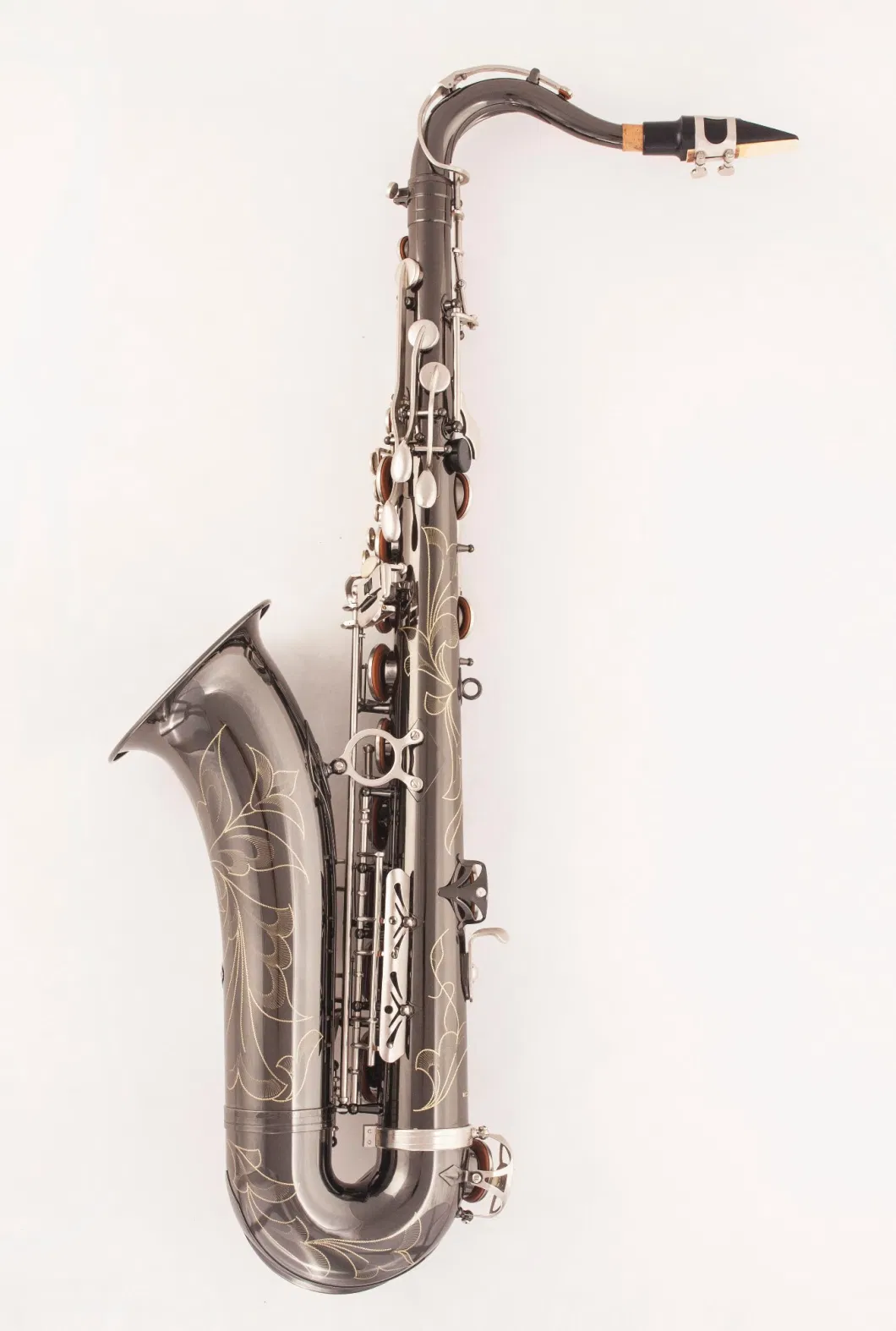 Good Tenor Saxophone Black Nickel Finish Cheap Wholesale Brass Instrument