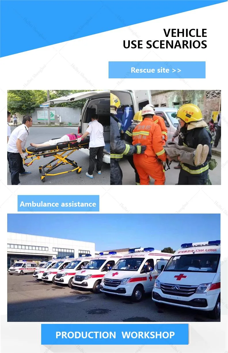 Jmc China Automatic ICU Hospital Patient Transport Medical Rescue Ambulance