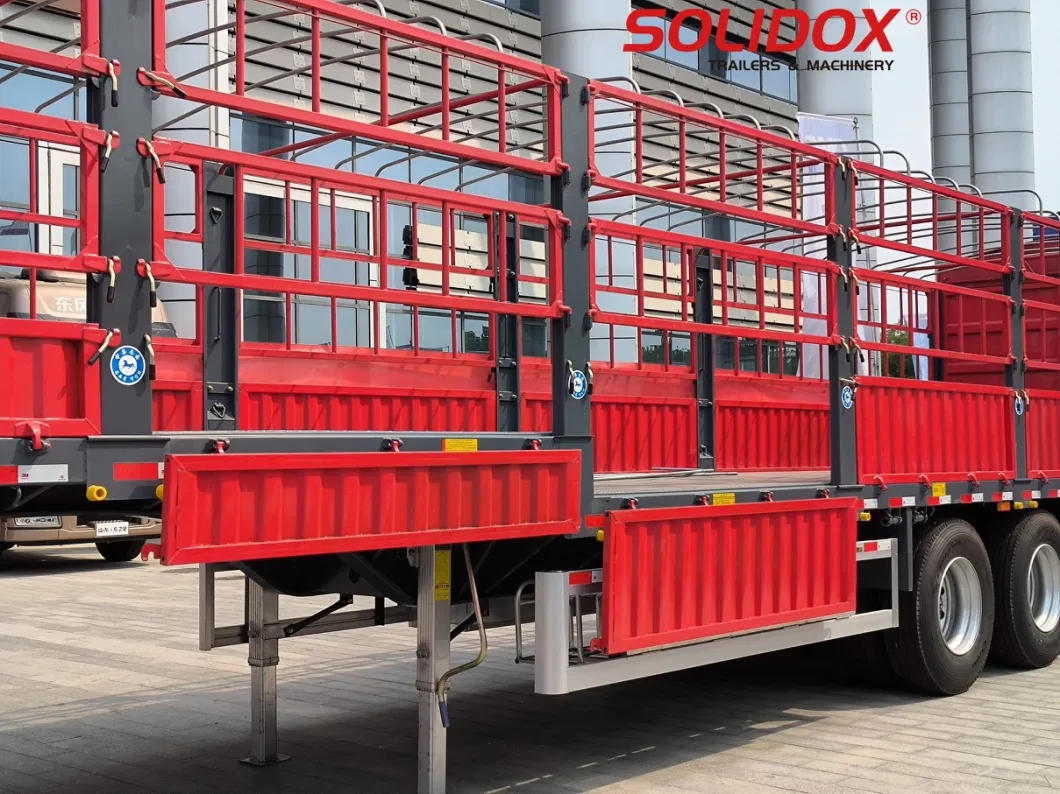 Special Vehicle Manufacturer 5 Axle Heavy Duty 80ton-90ton Fence/Stake Cargo Trailer for HOWO Shacman FAW Foton Tractor Trailer