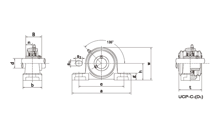 Robust OEM Plastic Housing Bearing Plucp203 Bearing Plastic Housing for Transportation Systems