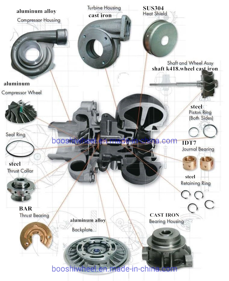 G25-550 48/60mm 9+0 Blades Point Milling Turbine Compressor Wheel