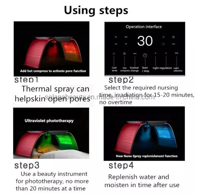 PDT LED Photon Infrared Light Facial Face Mask LED Facial Steamer Factory Price