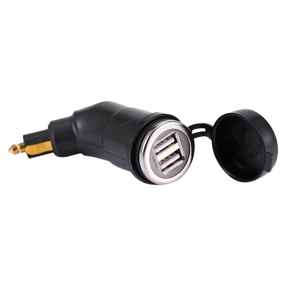Motorcycle for BMW DIN Hella Socket Dual USB Charger for Phone