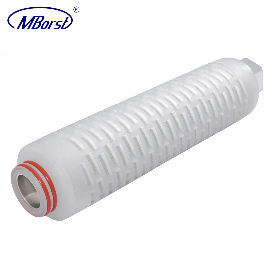 OEM/ODM Wholesale Absolute Pleated Filter Cartridge 0.1/0.22/0.45um 10 20 30 40 Inch Pes for Beer Wine Vodka Pharmaceutical Filtration with Micropore Membrane