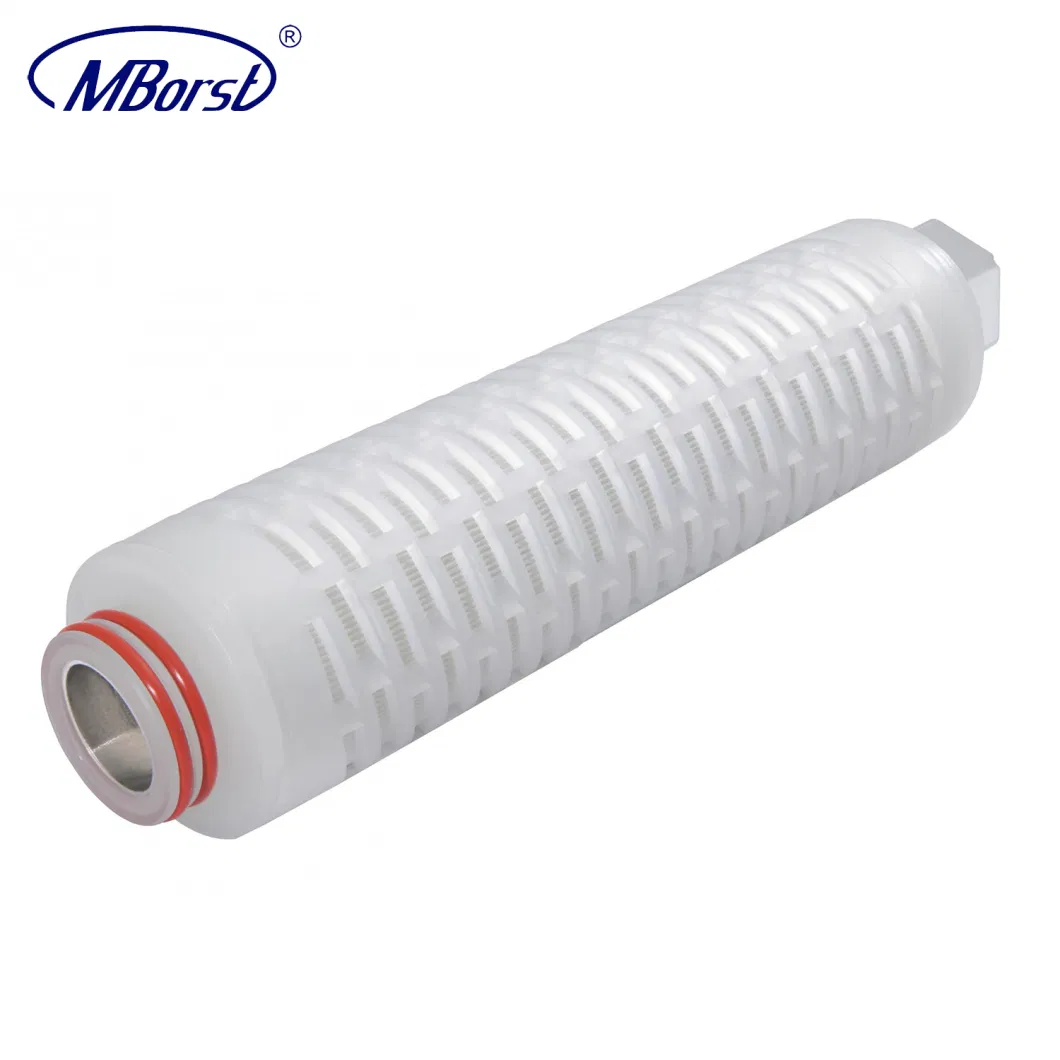 OEM/ODM Factory Price Absolute Pes Pleated Filter Cartridge 10 20 30 40 Inch for Beer Wine Vodka Pharmaceutical Filtration with 0.02/0.05 Micron Membrane
