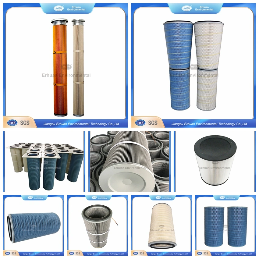 Erhuan High-Performance Flame-Retardant Polyester Air Filter Cartridges for Dft Dust Collector