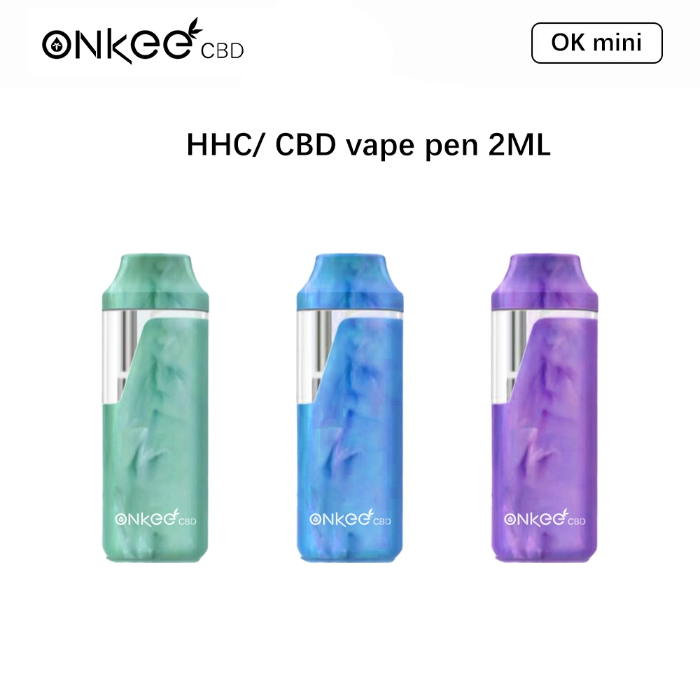 Onkee 1ml 2ml Hhc Cart D8 Cartridge Disposable Vape Pod Wholesale OEM/ODM Vaping Pen 200 400 Puffs Rechargeable Battery Hhc Vape &amp; Cartridge