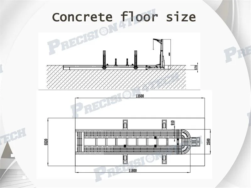 China Factory Precision Customized Truck Frame Machine and Bus Repair Equipment OEM Pre-6800