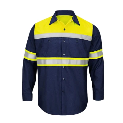 Produttore China Hi Vis Polo Shirt riflettente sicurezza manica lunga Camicie da lavoro