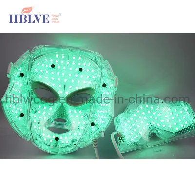 Produttore Photon luce colorata viso Beauty Therapy pelle ringiovanimento terapia Maschera LED a 7 colori per il collo del viso