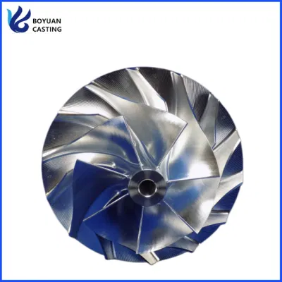 Lega di alluminio 6061 7075 T6 trattamento termico girante del compressore Billet Ruota per centro di lavorazione CNC a 5 assi