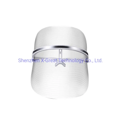 Produttore Commercio all&prime;ingrosso 3 Color LED Photon Light Therapy Machines Home Utilizzare la maschera di bellezza facciale con collo per la pelle del viso Attenzione