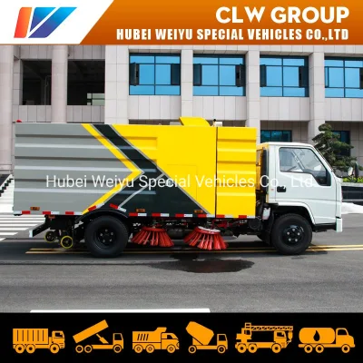 JMC veicolo spazzatrice stradale Cina 5tonnellate diesel Deputy Engine Road Pulizia spazzatrice per camion
