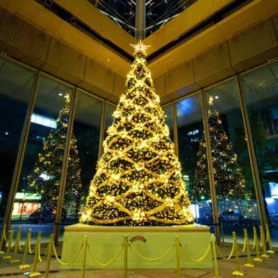 2021 fornitura in fabbrica di materiale esterno gigante artificiale commerciale 10m 24m 30m Albero di Natale con luce per lo shopping Mall decorazione