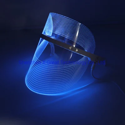 Produttore Commercio all&prime;ingrosso 3 Color LED Photon Light Therapy Machines Home Utilizzare la maschera di bellezza facciale con collo per la pelle del viso Attenzione