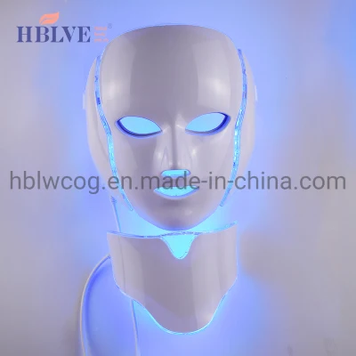 Produttore Photon luce colorata viso Beauty Therapy pelle ringiovanimento terapia Maschera LED a 7 colori per il collo del viso