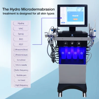 Produttore 15 in 1 Hydro Facial Microdermoabrasione pelle ringiovanimento ossigeno Macchina per il viso
