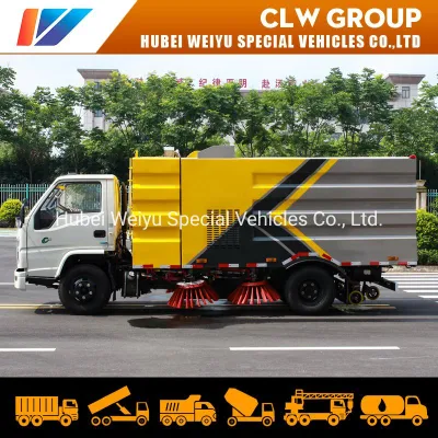 JMC veicolo spazzatrice stradale Cina 5tonnellate diesel Deputy Engine Road Pulizia spazzatrice per camion