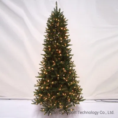 Factory Low Cost 6.5FT/7FT/7.5FT albero a cerniera in policromo di Natale pre-illuminato