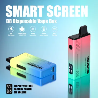 Sigarette Vape Pen vuote ODM/OEM gratuite, 6 ml, 1.2 Ohm Cartuccia con contenitore a spirale in ceramica con batteria ricaricabile da 400 mAh per D8 D9 D10