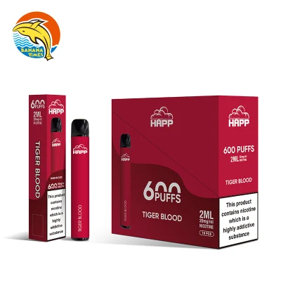 Produttore OEM all&prime;ingrosso Vape 2ml 600puffs e Cigarette monouso