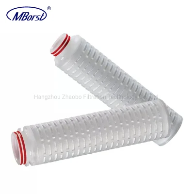 Prezzo di fabbrica OEM/ODM cartuccia filtrante pieghettata in PES assoluta 10 20 30 40 pollici per la filtrazione farmaceutica di vino della birra Vodka con Membrana da 0.02/0.05 micron