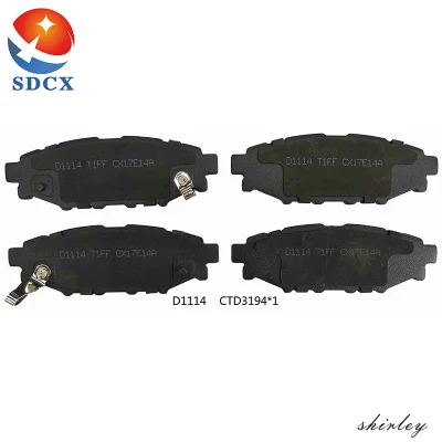  Sdcx 26696-AG000 D1114 impianti frenanti Produttore Auto Ricambi Ceramica Pastiglie freni posteriori a disco per Subaru