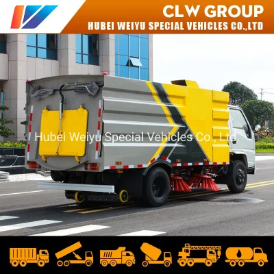 JMC veicolo spazzatrice stradale Cina 5tonnellate diesel Deputy Engine Road Pulizia spazzatrice per camion